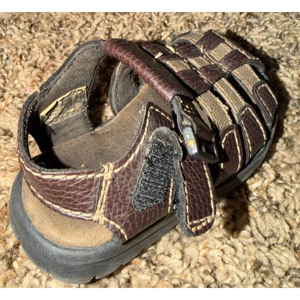Smart Fit Dark  Brown Fishermen Sandals Size 5